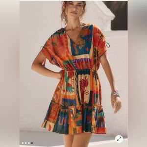 NWT FARM Rio Printed Cover-Up Dress